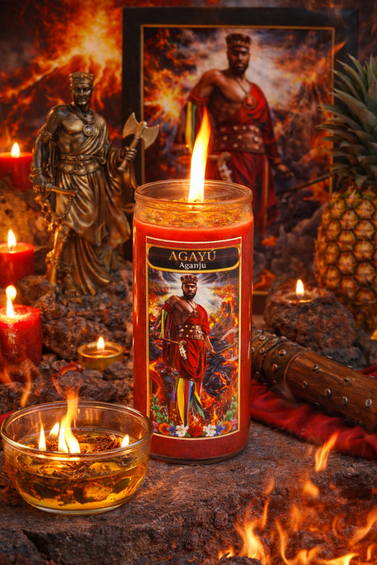 Agayú (Aganju) 3-Day 4-Inch Mini Ritual Candle