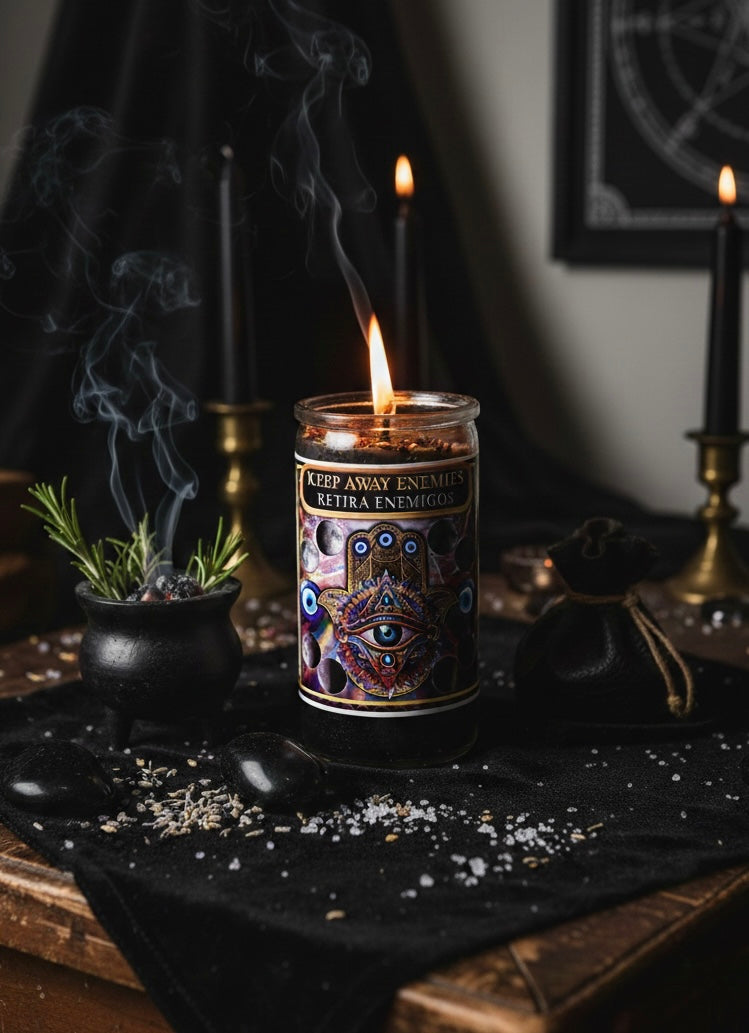 Keep Away Enemies 3-Day 4-Inch Mini Ritual Candle