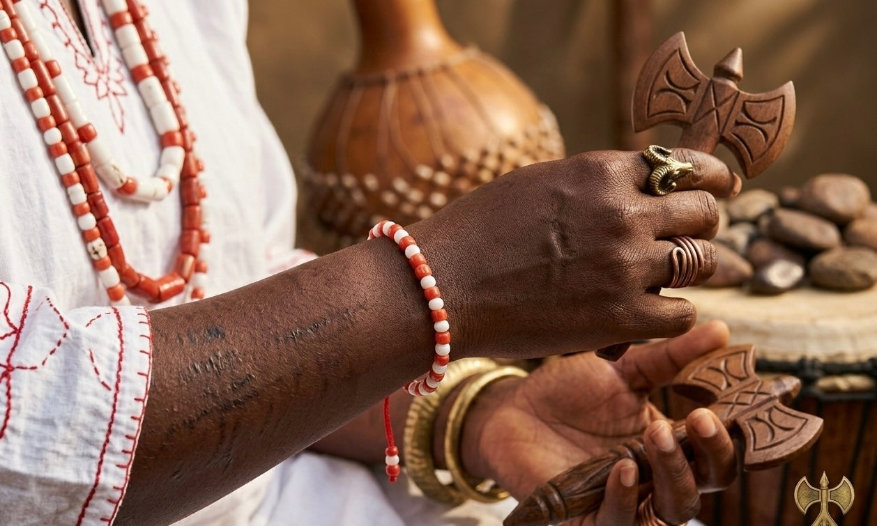 Ìde Ṣàngó (Shango) Traditional Beaded Bracelet - Unisex