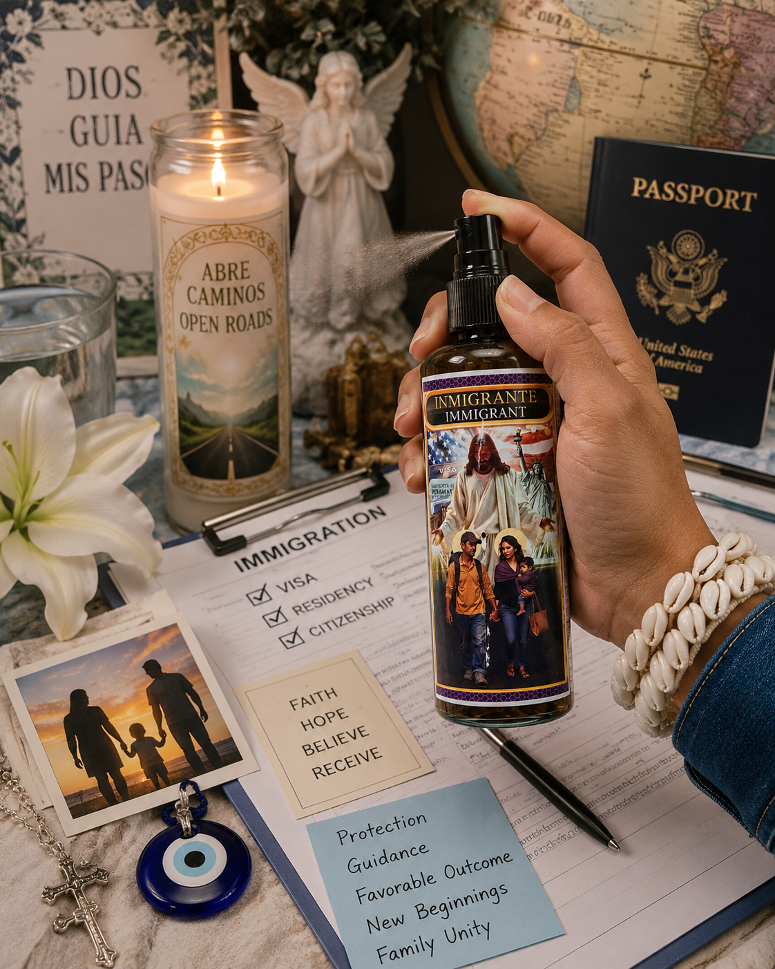Immigration Herbal Spiritual Cologne Spray