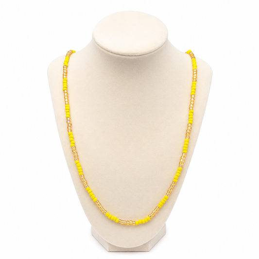 Òṣun (Oshun) Devotee Elekes – Traditional Yoruba Devotional Beaded Necklace