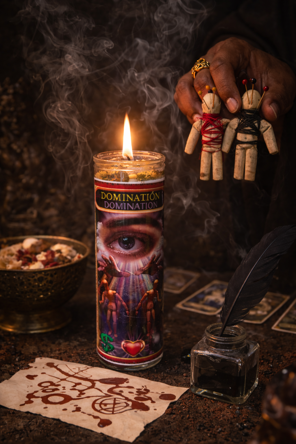 Domination 7-Day Candle Ritual Set with Domination Oil and Herbs for Confidence Leadership and Personal Control