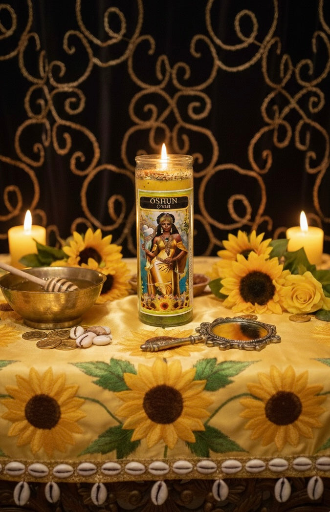 Osun (Oshun) Complete 7-Day Candle Ritual Set