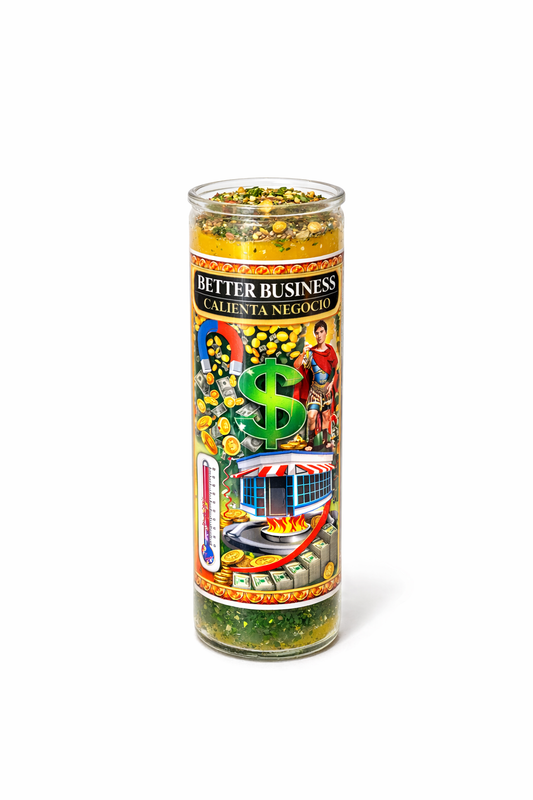 Better Business 7-Day Candle Ritual Set - Prosperity Oil and Herbs Included