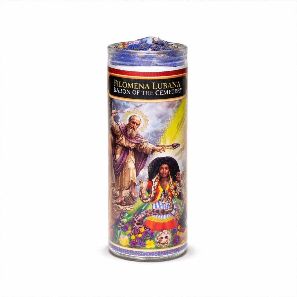 Filomena Lubana & Baron of the Cemetery 7-Day Candle Ritual Set