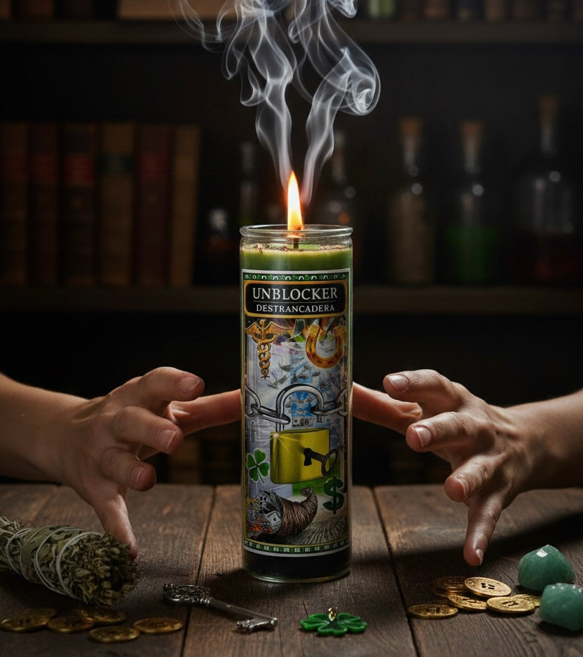 Financial Unblocker 7-Day Candle Ritual Set with Prosperity Oil & Herbs for Prosperity Energy & Financial Breakthrough