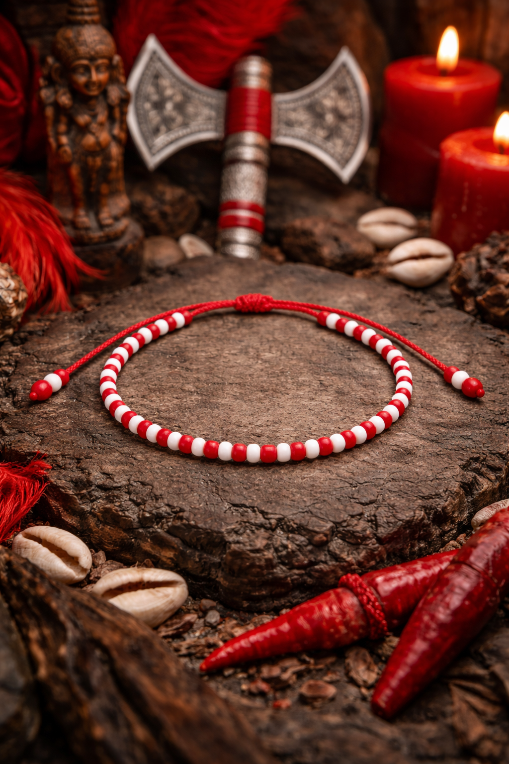 Ìde Ṣàngó (Shango) Traditional Beaded Bracelet - Unisex