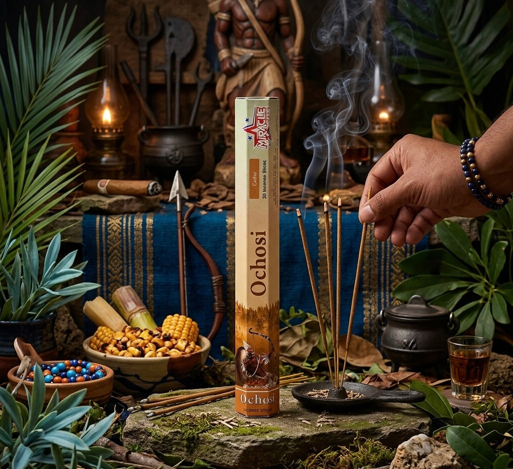 Òṣóòsì (Ochosi) Cedar Incense Sticks – Justice, Balance & Focus