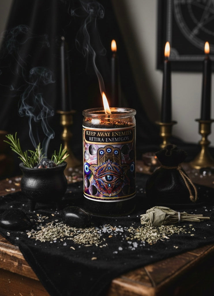 Keep Away Enemies 3-Day 4-Inch Mini Ritual Candle