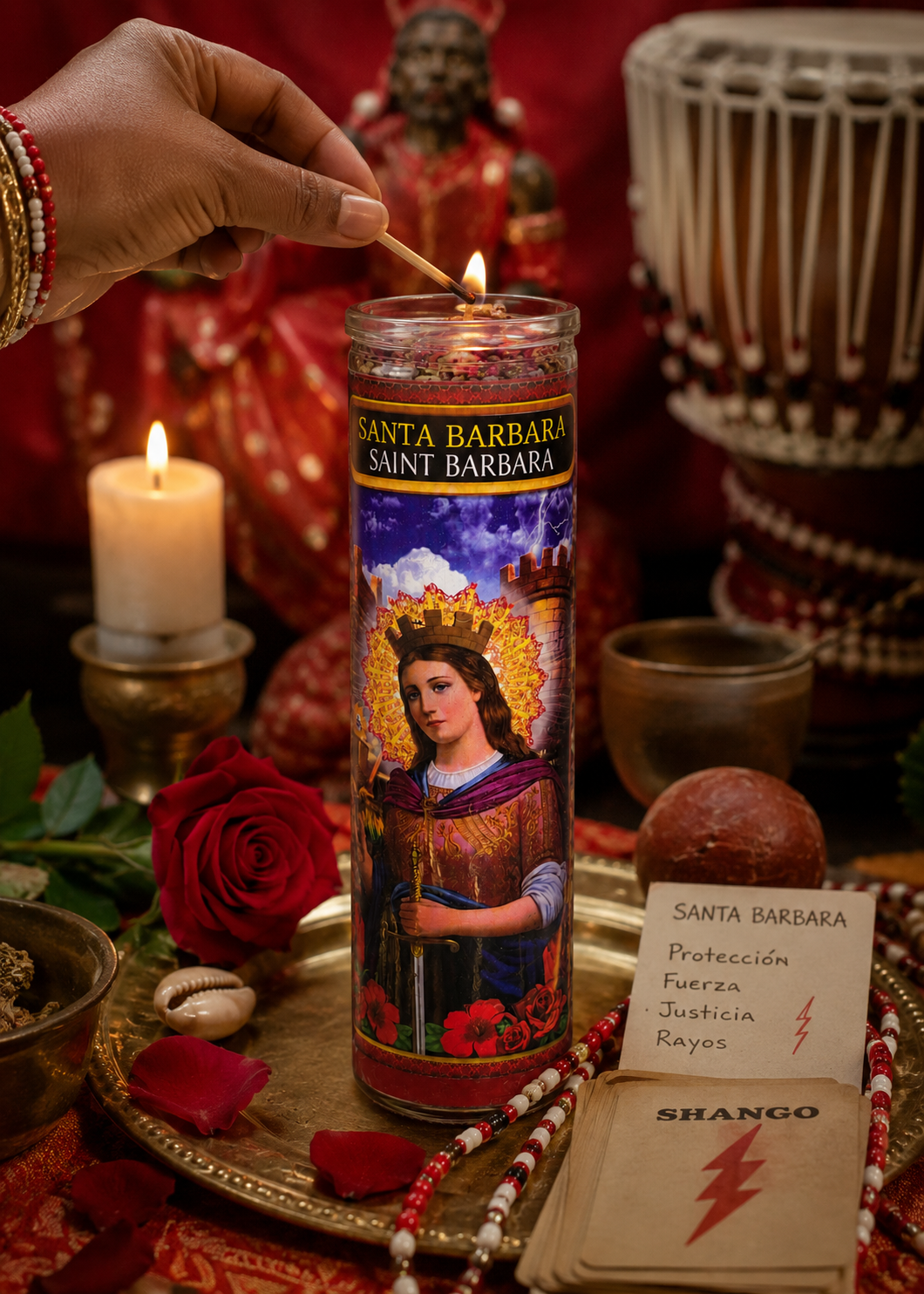 Santa Barbara Dressed 7-Day Ritual Candle