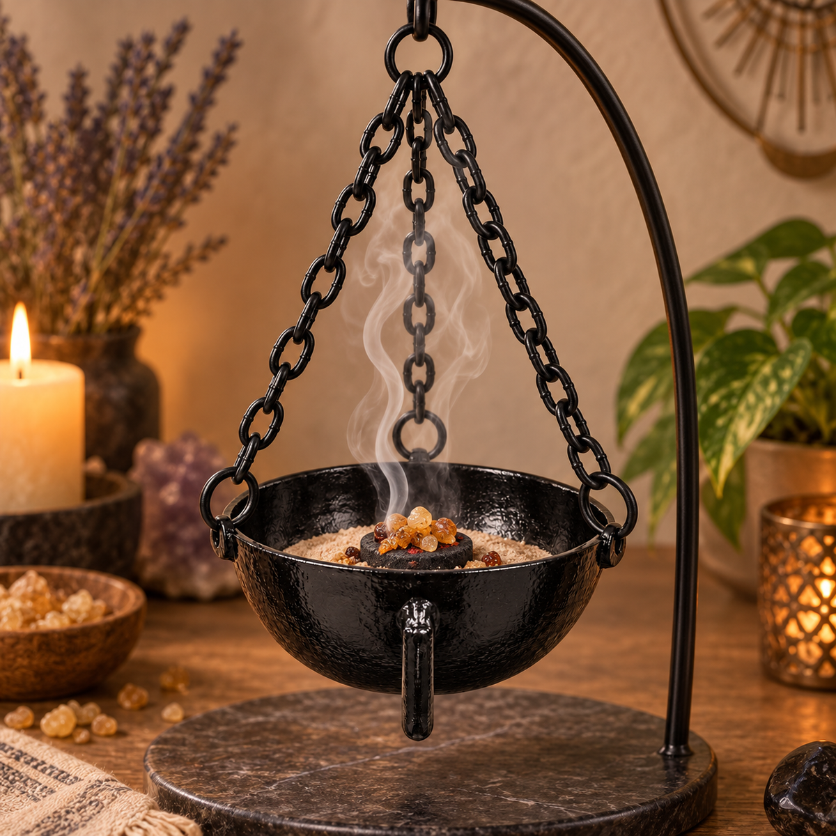Hanging Cast Iron Resin Burner (Large)