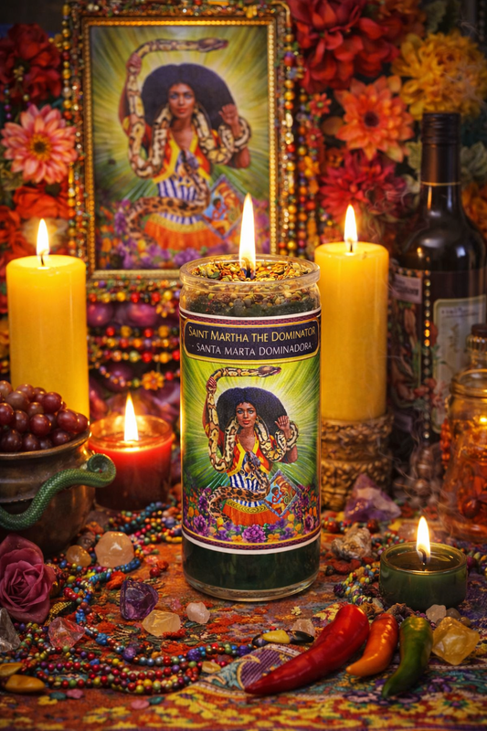 Saint Martha The Dominator 3-Day 4-Inch Mini Ritual Candle