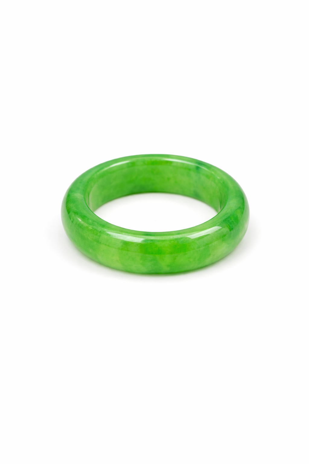 Burmese Jade Healing Crystal Ring - Unisex Band