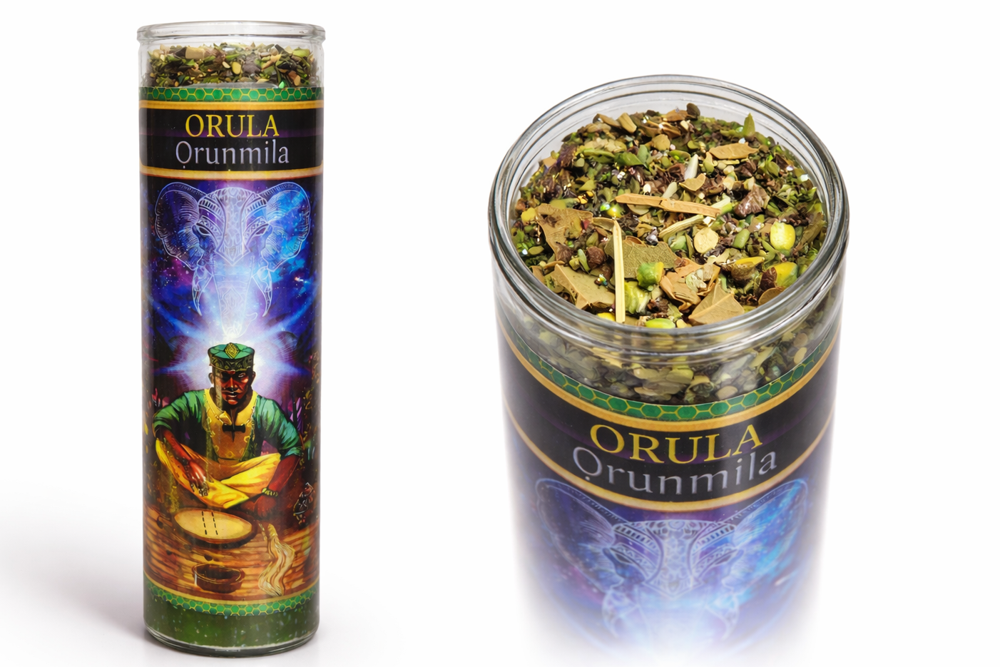 Ọ̀rúnmìlà (Orula) Ifa 7-Day Ritual Candle Set – Wisdom, Divination & Spiritual Guidance