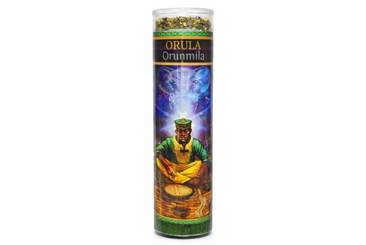 Ọ̀rúnmìlà (Orula) Ifa 7-Day Ritual Candle Set – Wisdom, Divination & Spiritual Guidance